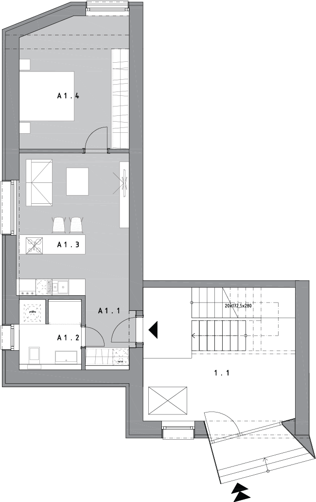 2 izbový byt A